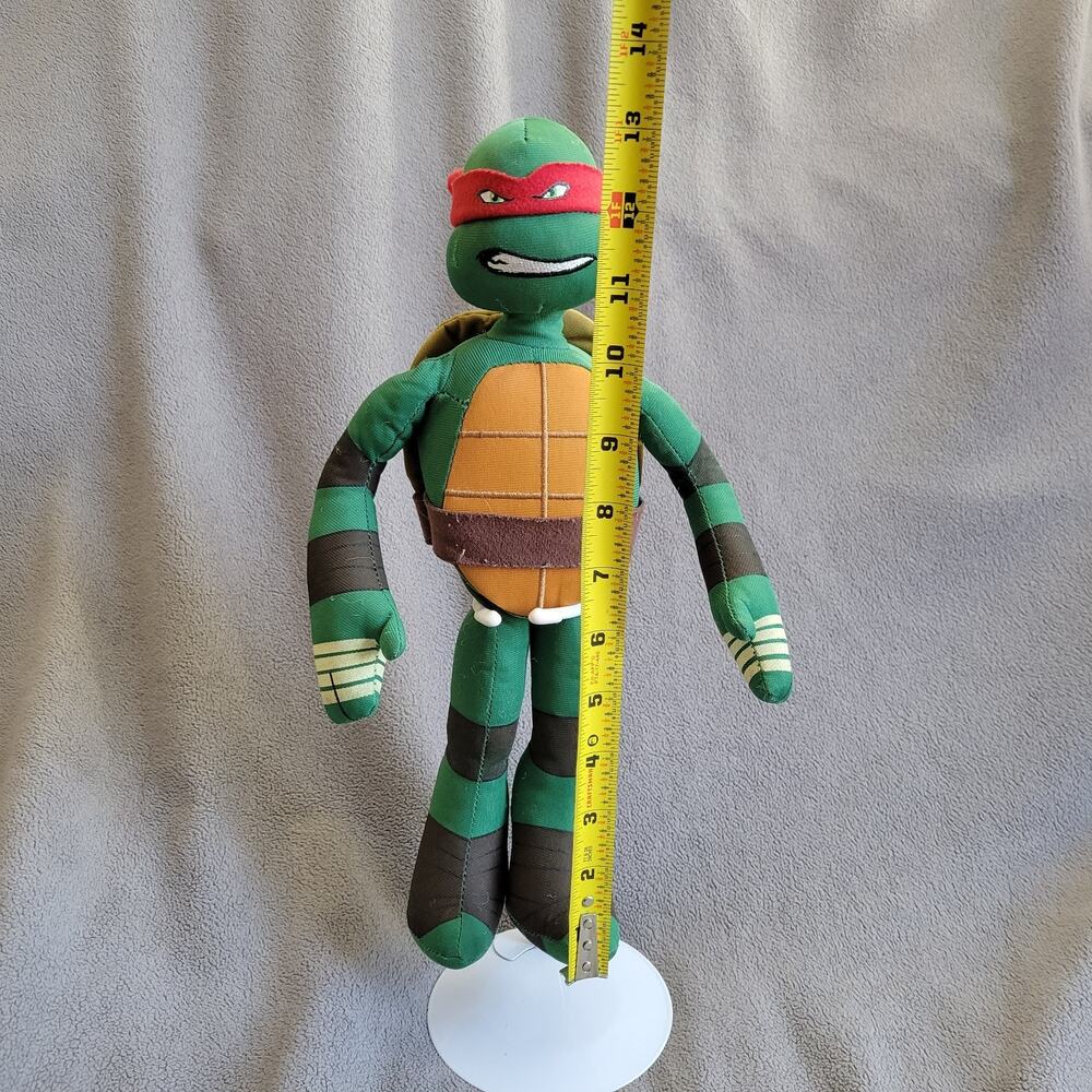 TEENAGE MUTANT NINJA TURTLES Raphael Plush 13" Red Mask TMNT Stuffed Animal - Picture 2 of 10